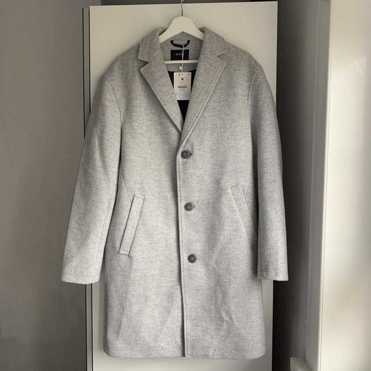 bershka grey coat