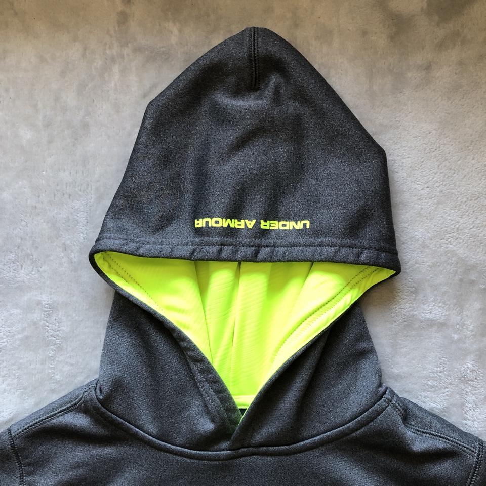 Under armour black and deals lime green hoodie