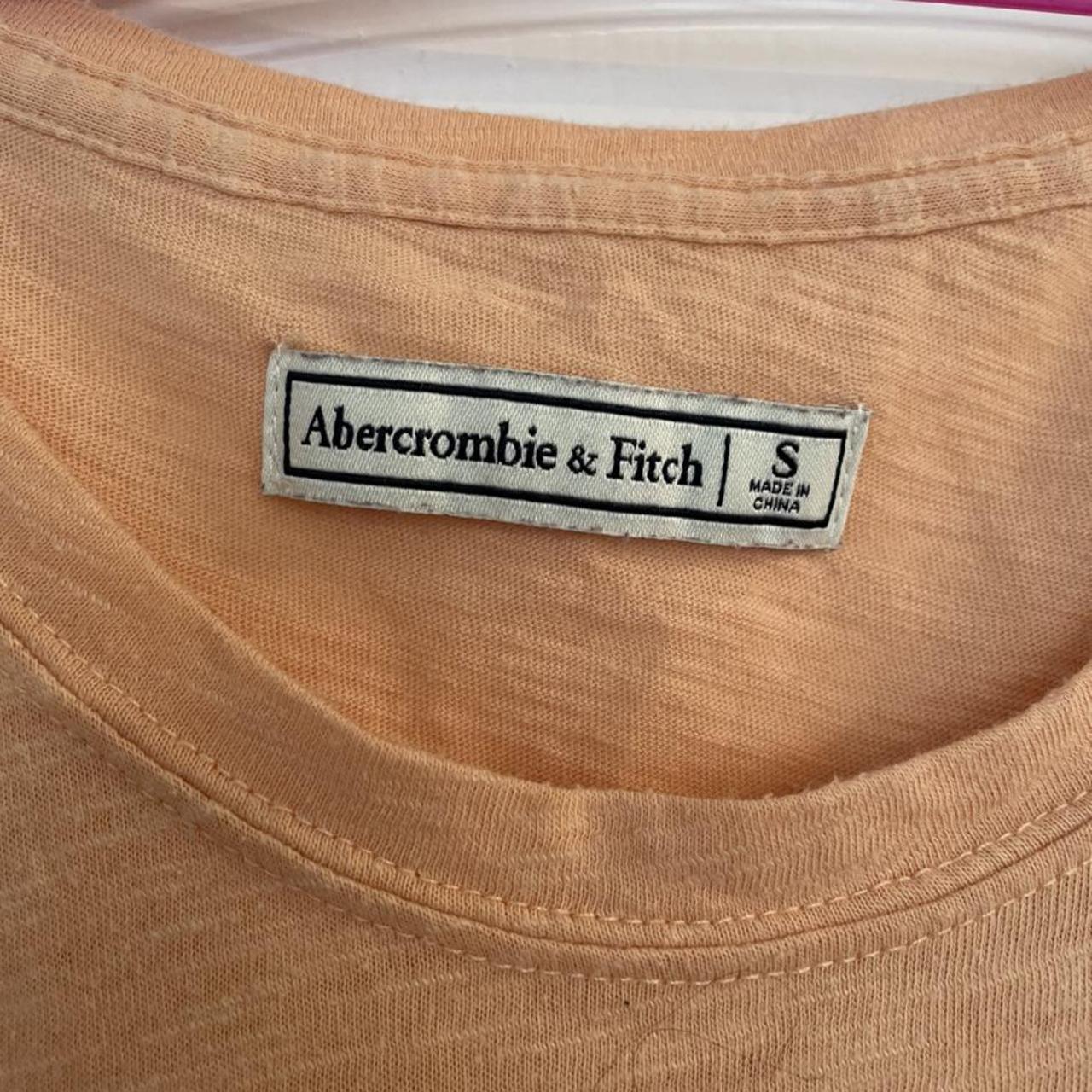 Womens Pink Abercrombe And Fitch Tshirt Size... - Depop