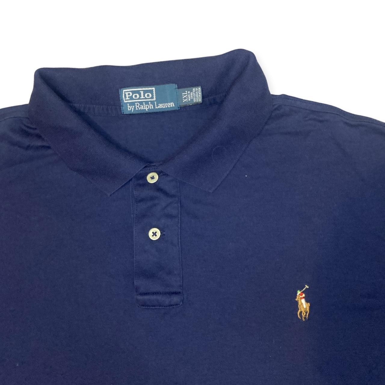 Blue Ralph Lauren Polo Shirt Condition:... - Depop