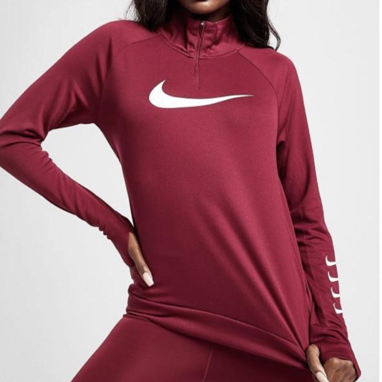 nike maroon half zip