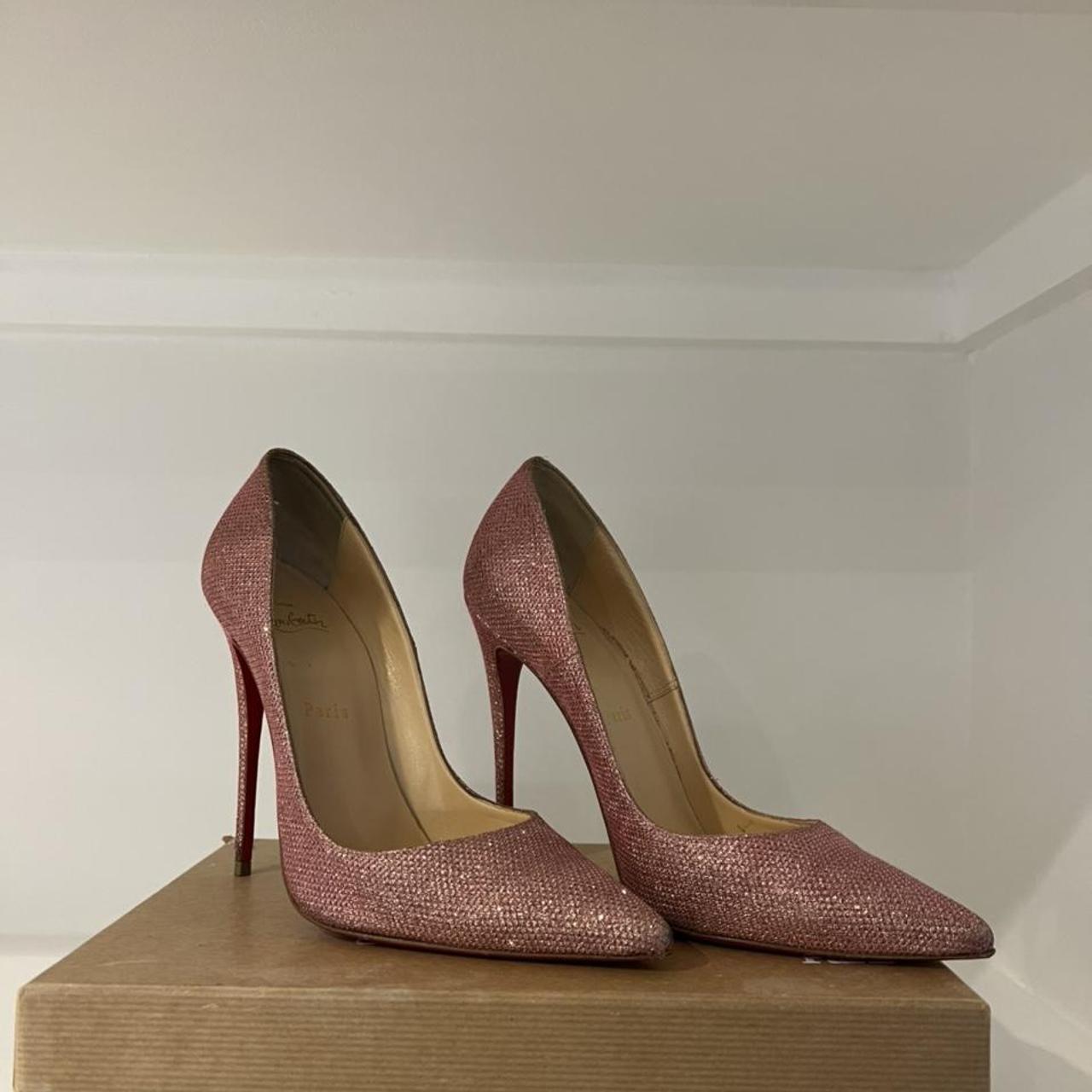 Louboutin pink glitter sales heels