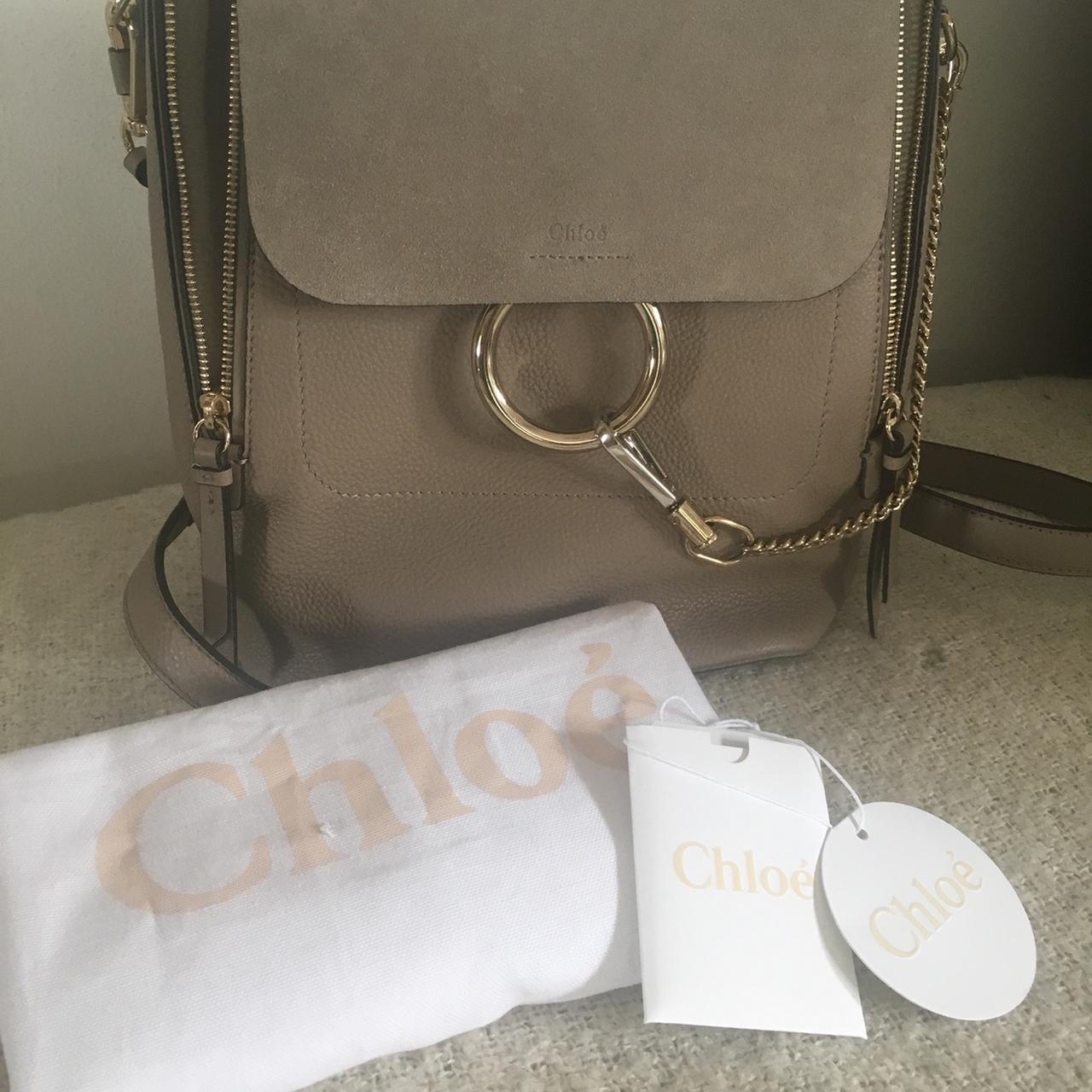 Chloe faye cheap backpack motty grey