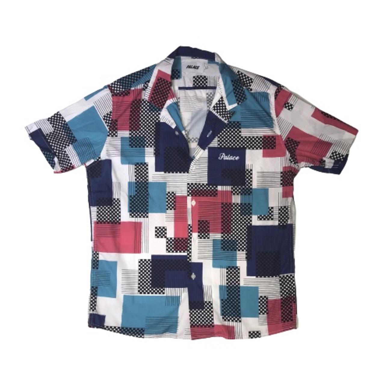 PALACE MAXO RELAXO SHIRT BLUE/PINK/LIGHT BLUE /... Depop