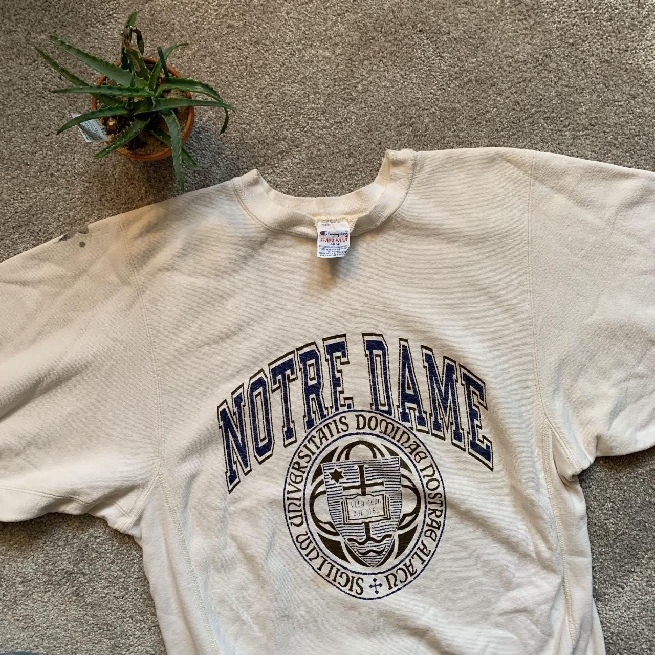 notre dame champion reverse weave sweatshirt