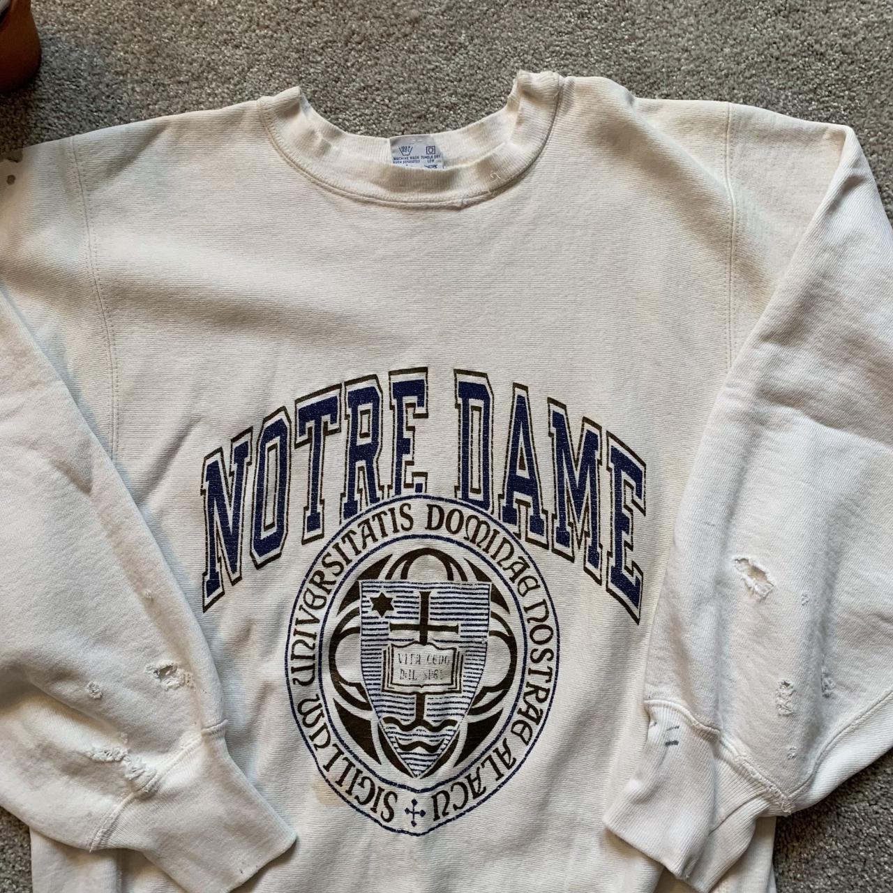 notre dame champion reverse weave sweatshirt