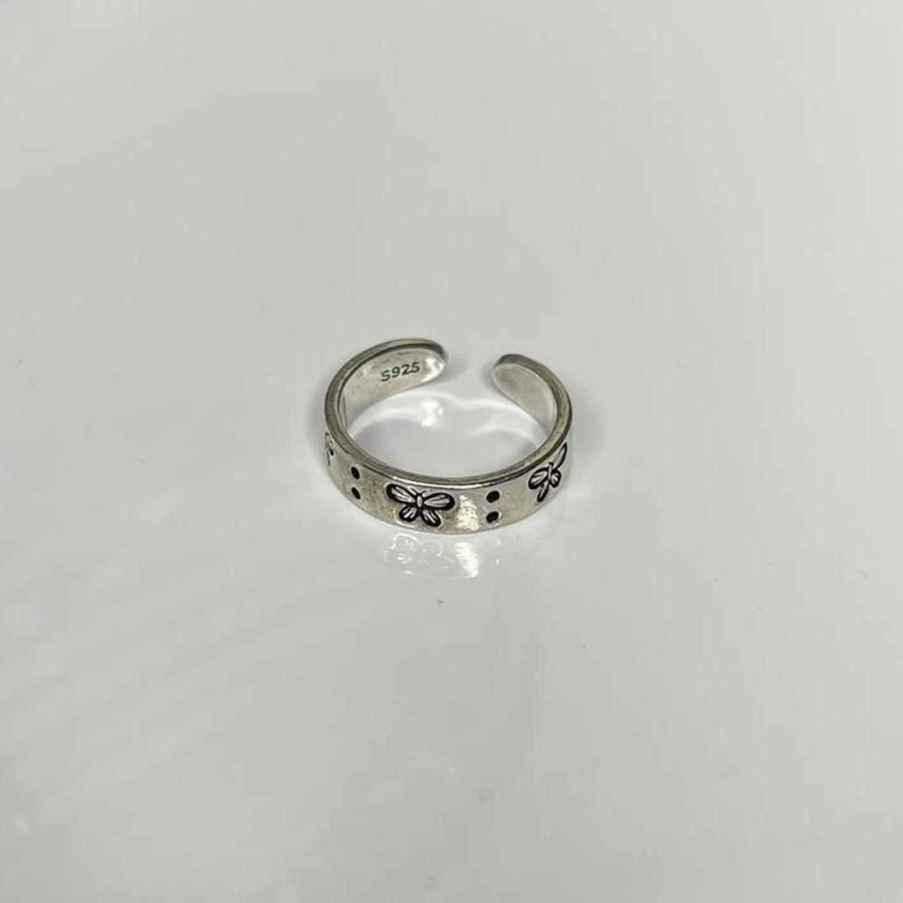 Silver Butterfly Fairy Ring 🤍 Size 6.5 open back... Depop