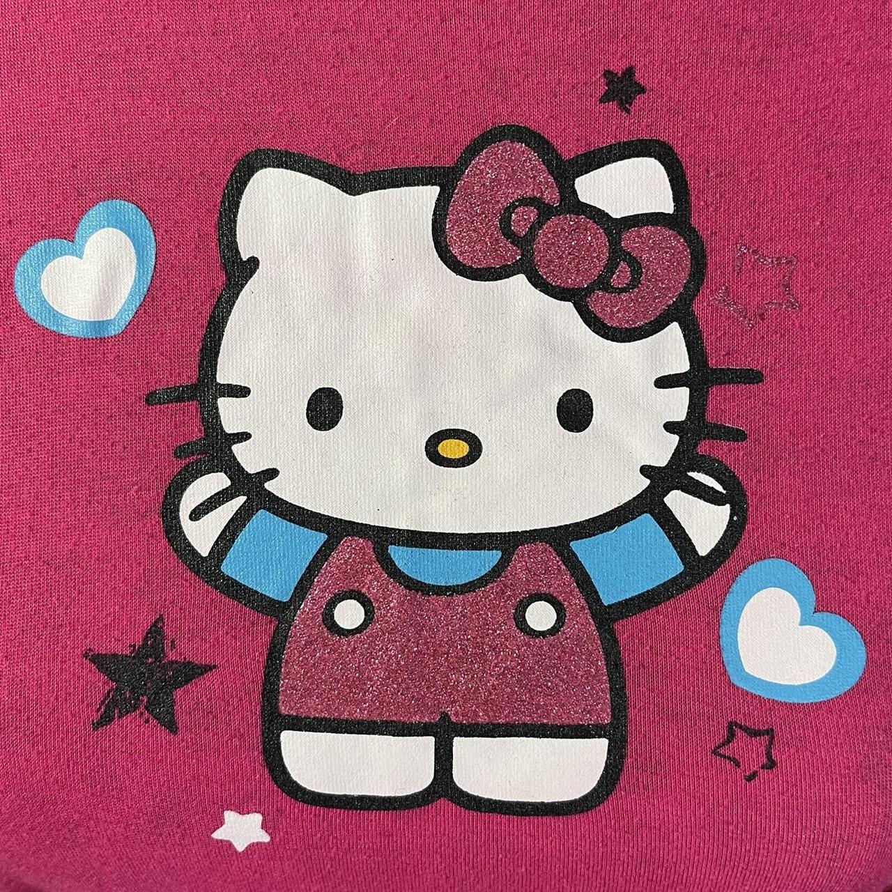 Sanrio Hello Kitty Hot Pink Glitter Long Sleeve... - Depop