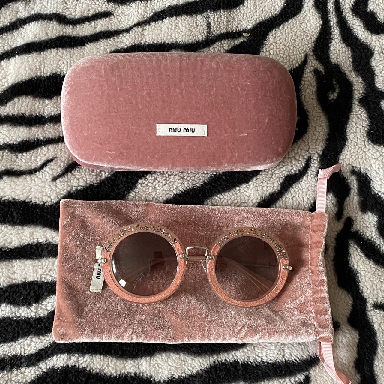 Miu miu pink glitter sunglasses best sale