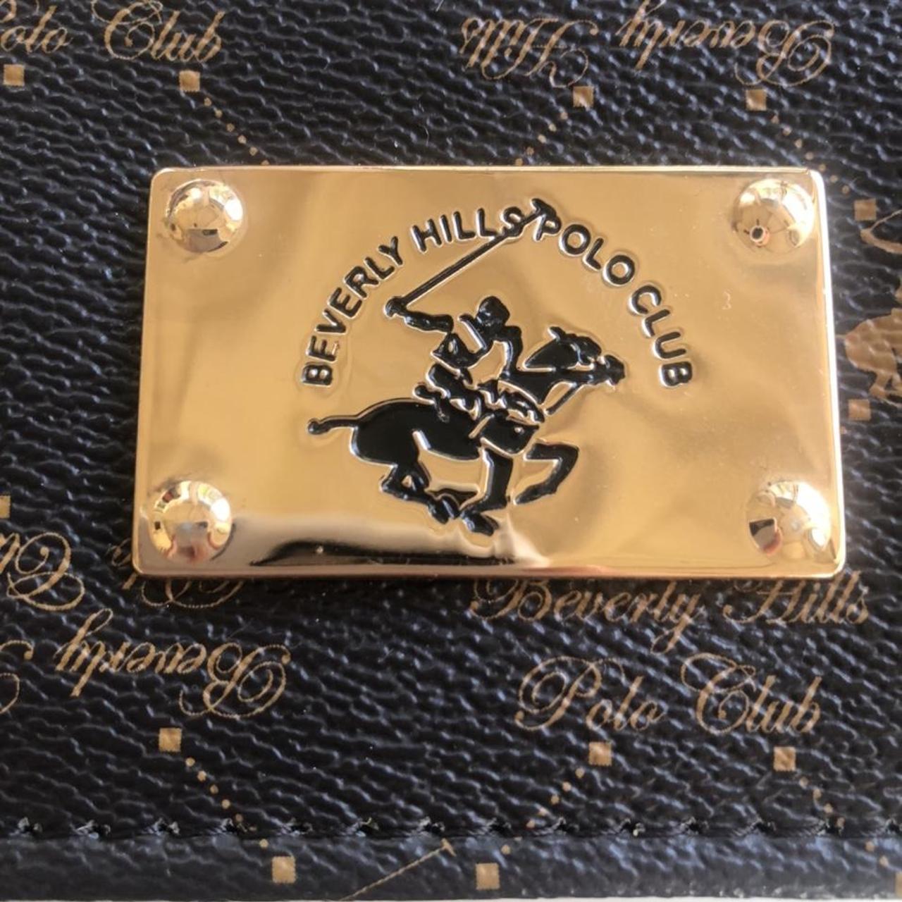 Beverly Hills Polo Club Women's Brown and White Bag | Depop