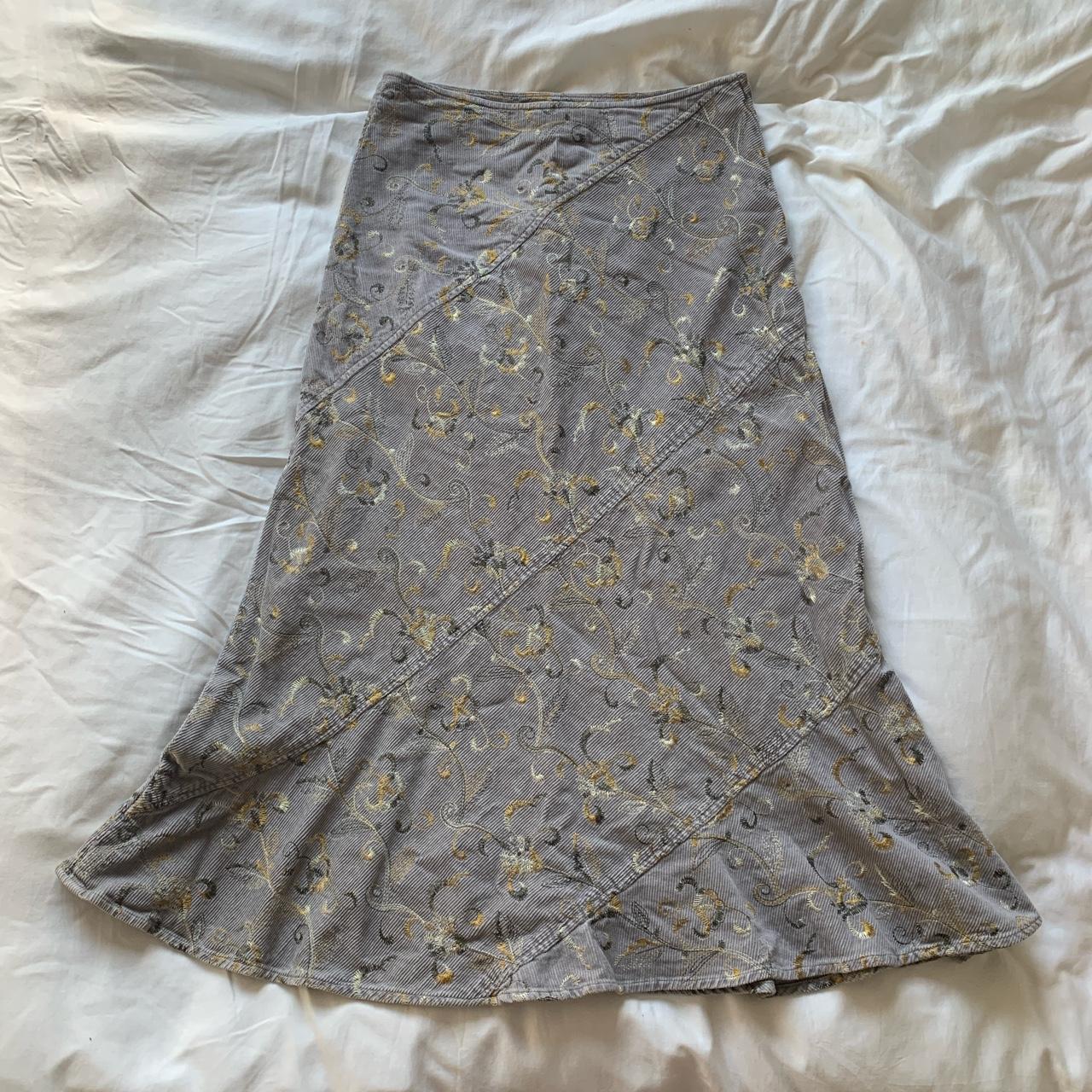 Y2K Jigsaw corduroy midlength skirt Super cute... Depop