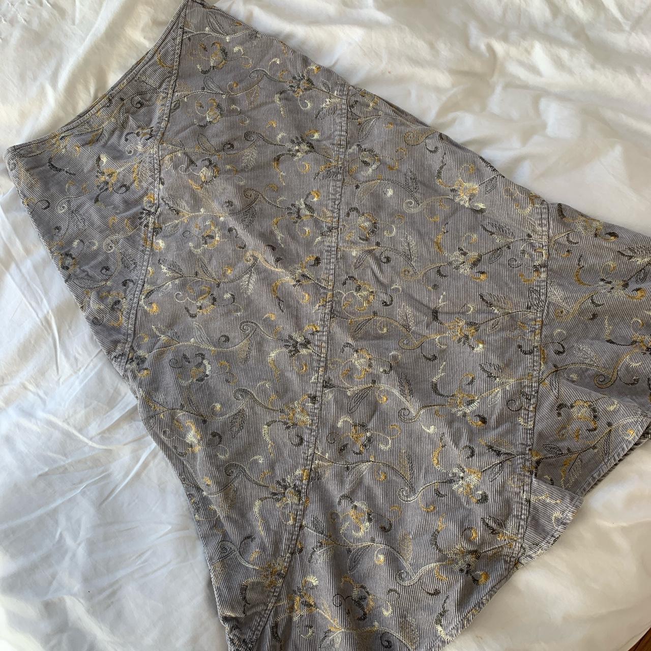 Y2K Jigsaw corduroy midlength skirt Super cute... Depop