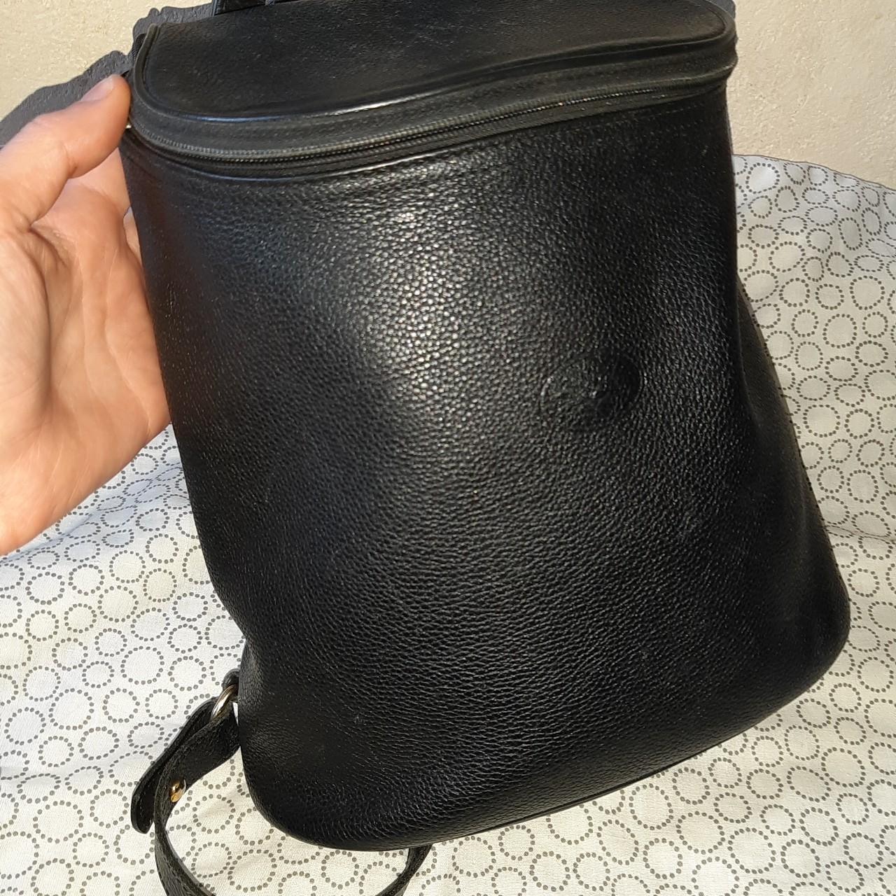 Vintage Leather Longchamp shoulder bag Black - Depop