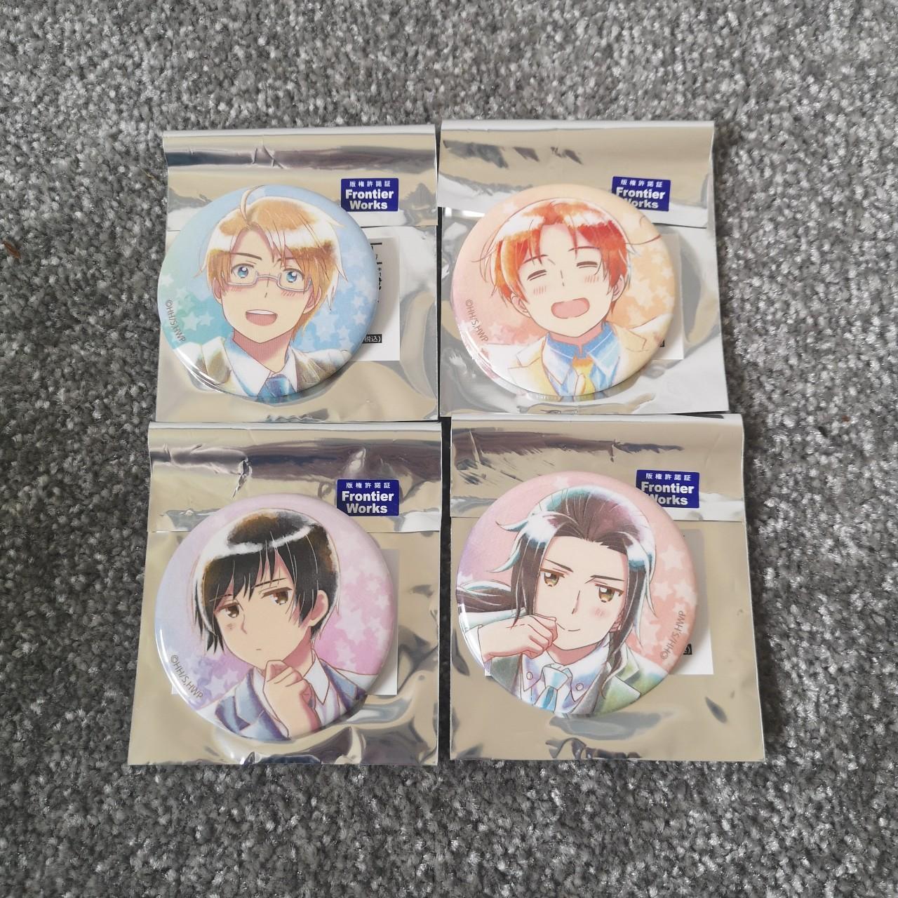 Hetalia ani art badges - £5 each AMERICA IS SOLD... - Depop