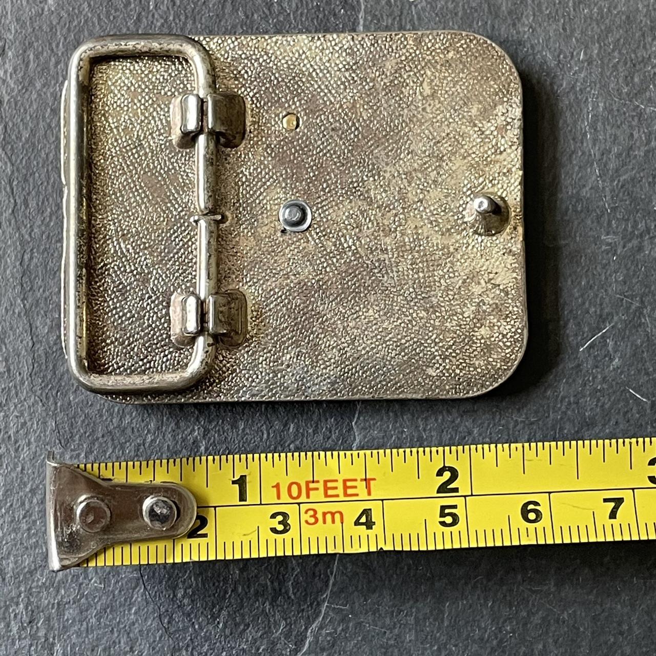 Vintage brass fishing belt buckle. This 80s belt - Depop