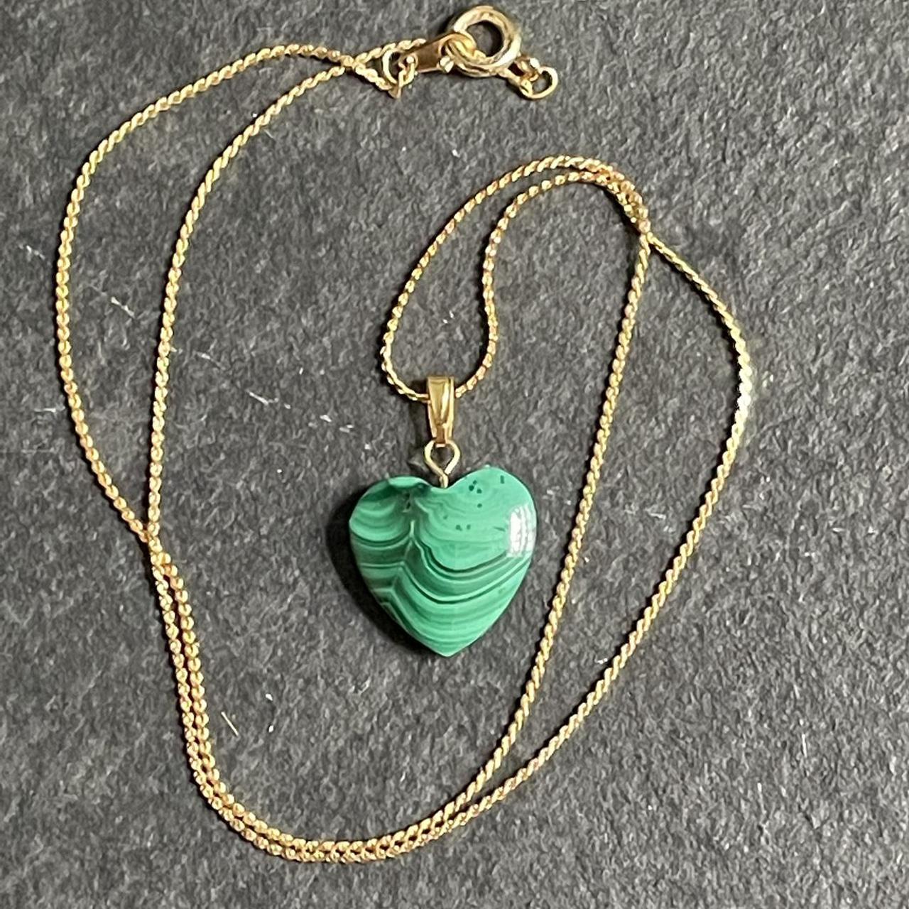 Product Image 2 - Malachite heart gemstone necklace. Brand