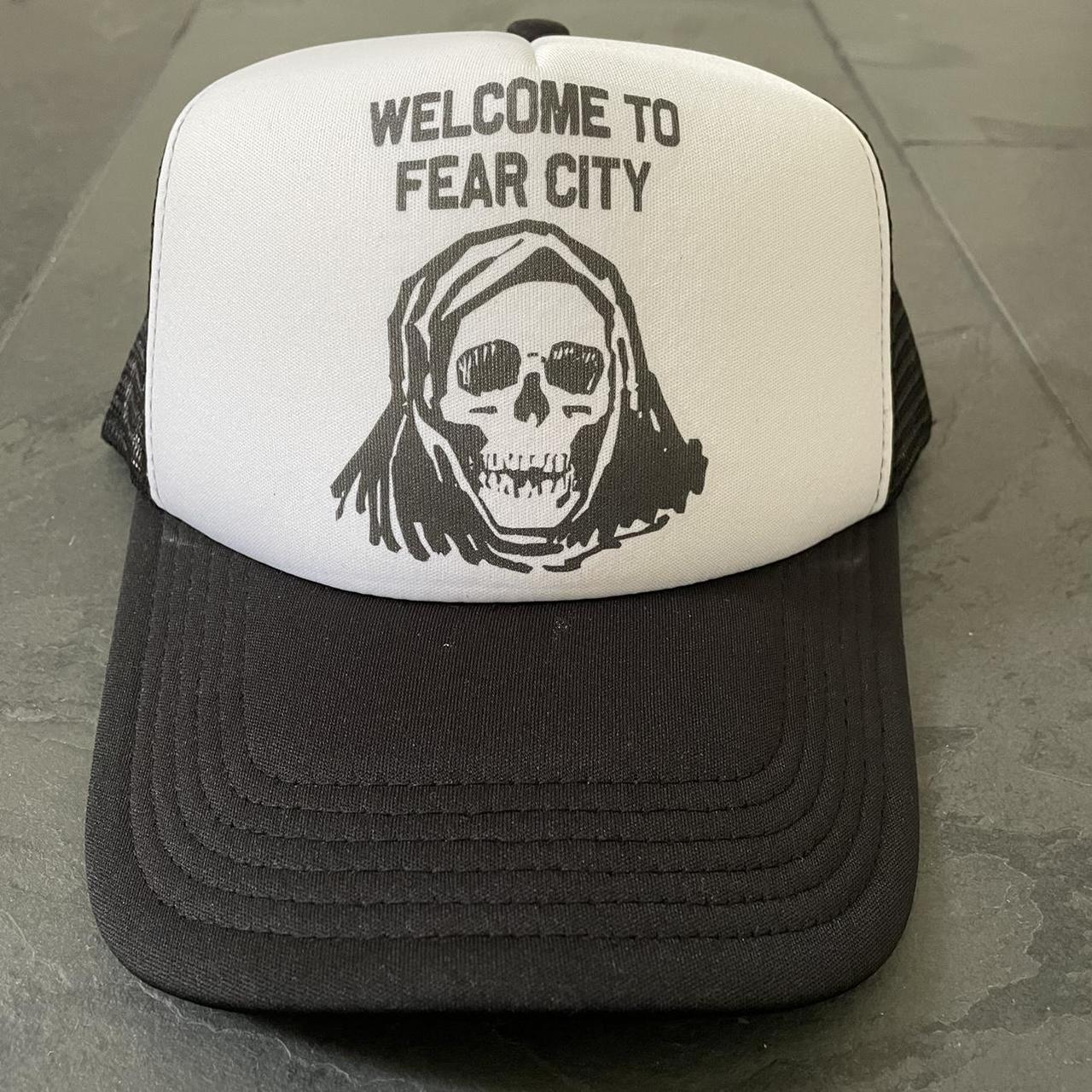 Men's Black and White Hat