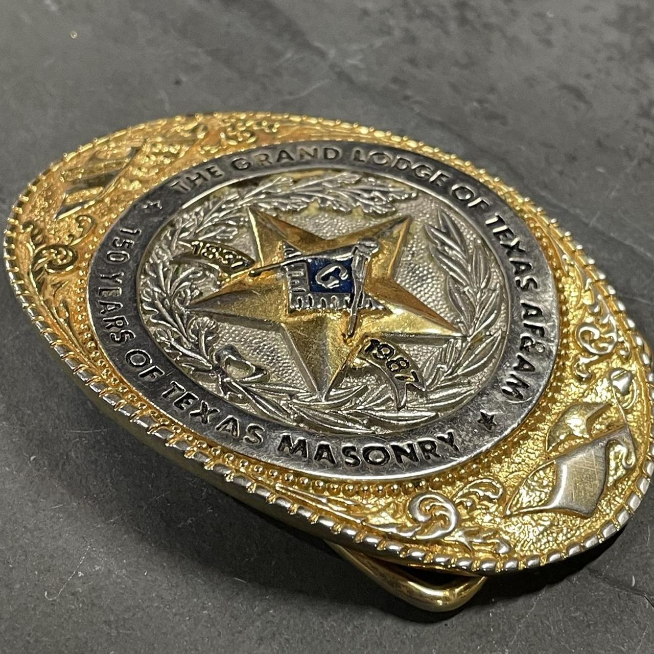 Texas Ranger Silver-Tone Belt Buckle