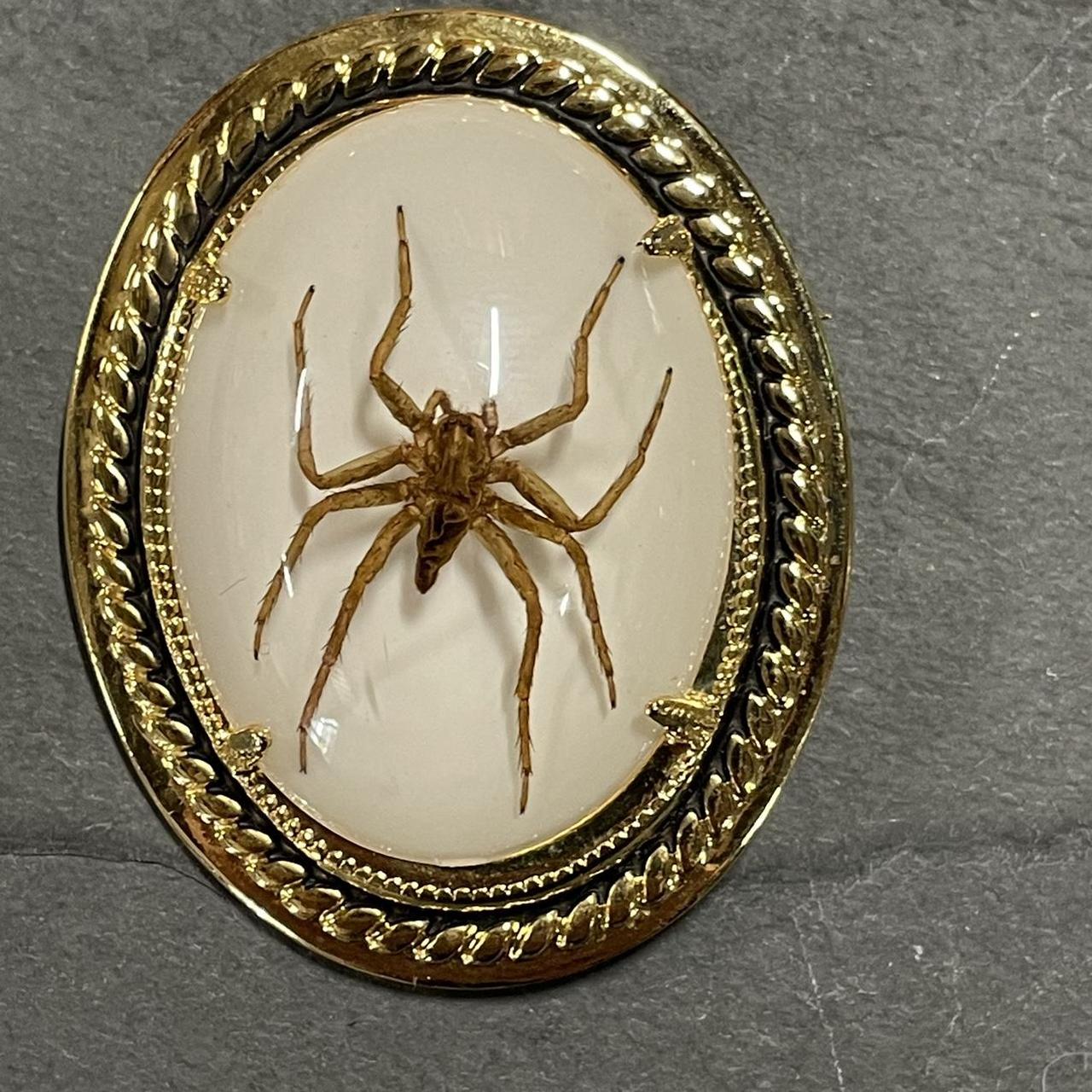 vintage spider brooch