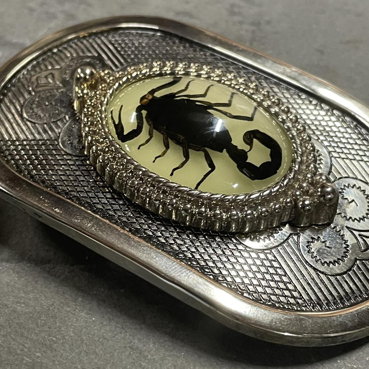 Vintage Men's Belt Black/Silver – Vintage scorpion belt buckle