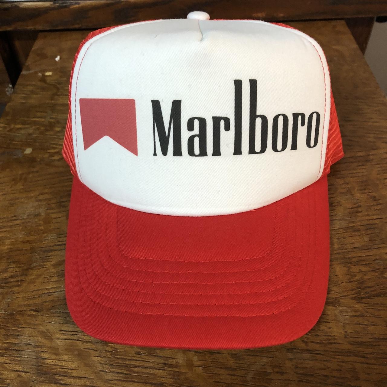 marlboro red trucker hat