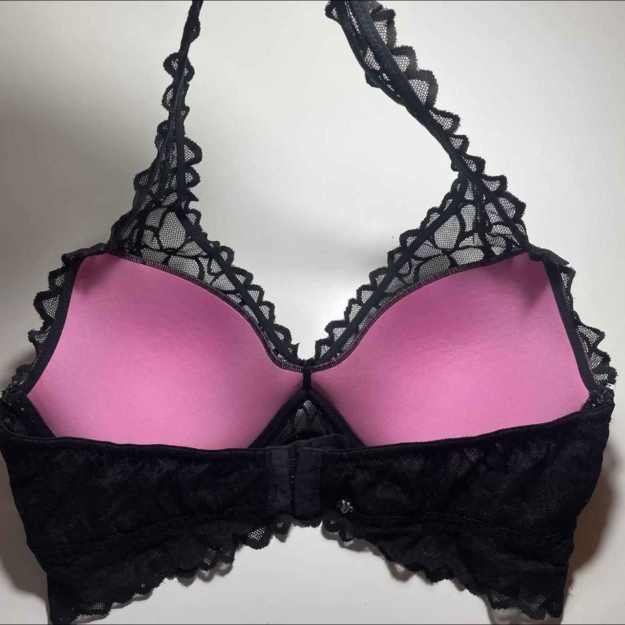 Black Victoria secret pink bra. Worn a few times as - Depop