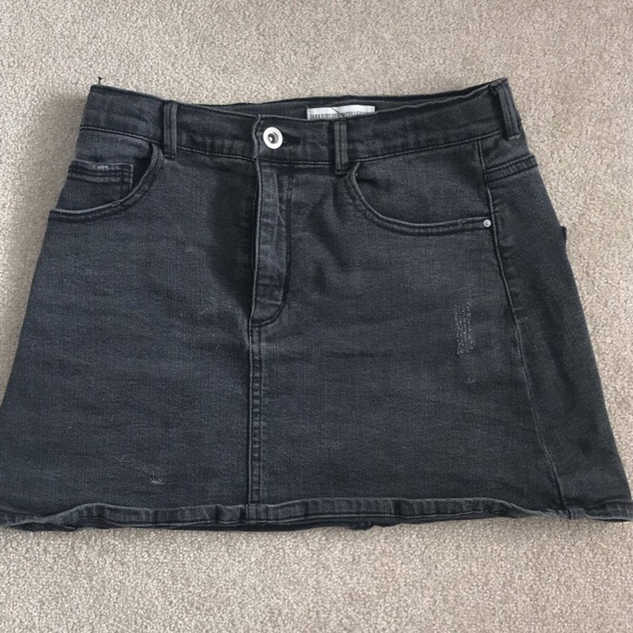 black mini skirt. really comfy and stretchy. only... - Depop