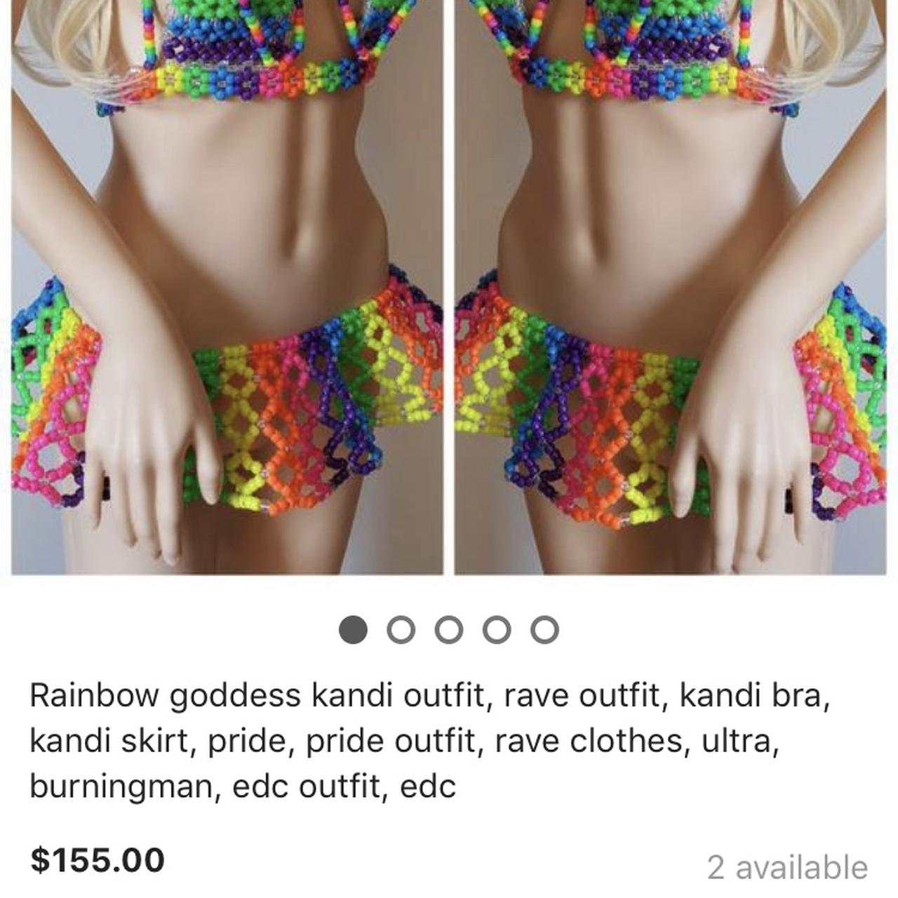 Rainbow rave kandi shirt by KandiToYBoX - Kandi Photos on Kandi Patterns