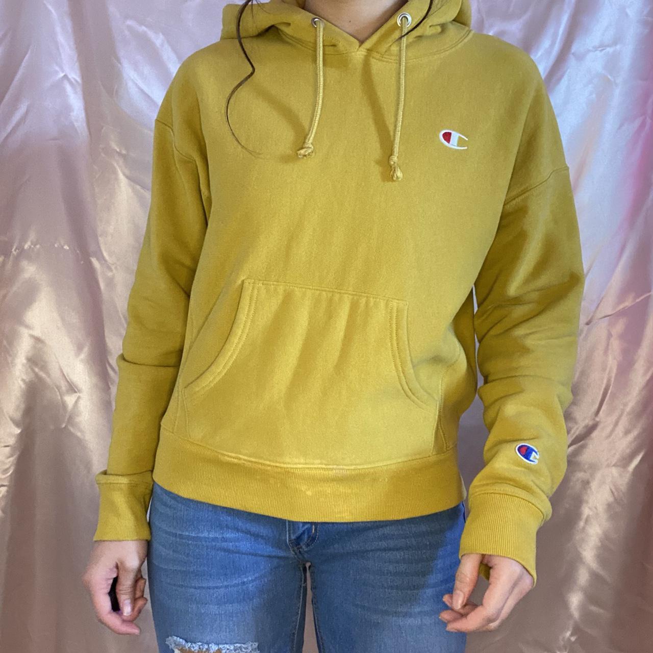 mustard champion hoodie