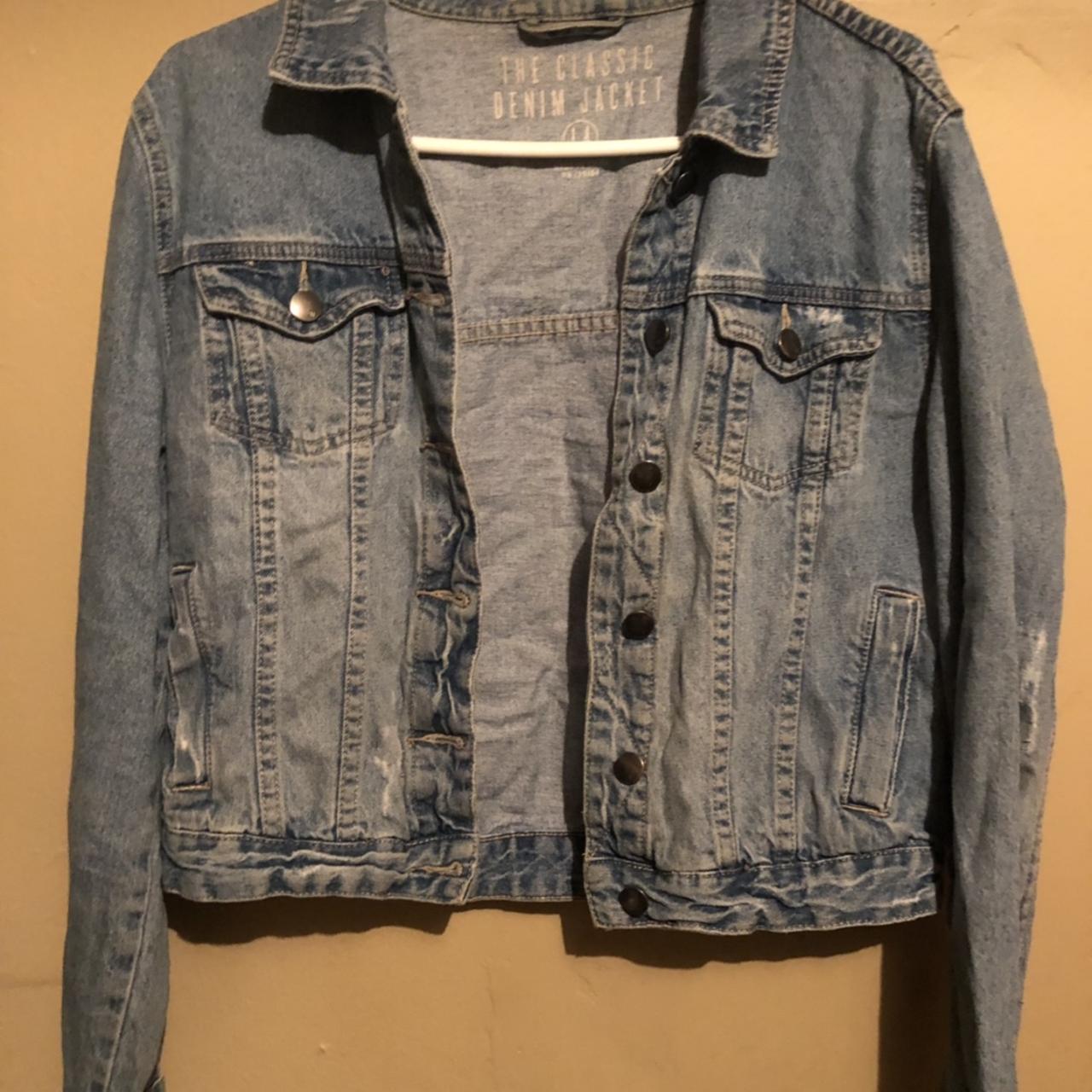 Cotton On Jean Jacket Size 14 which is equivalent to... Depop
