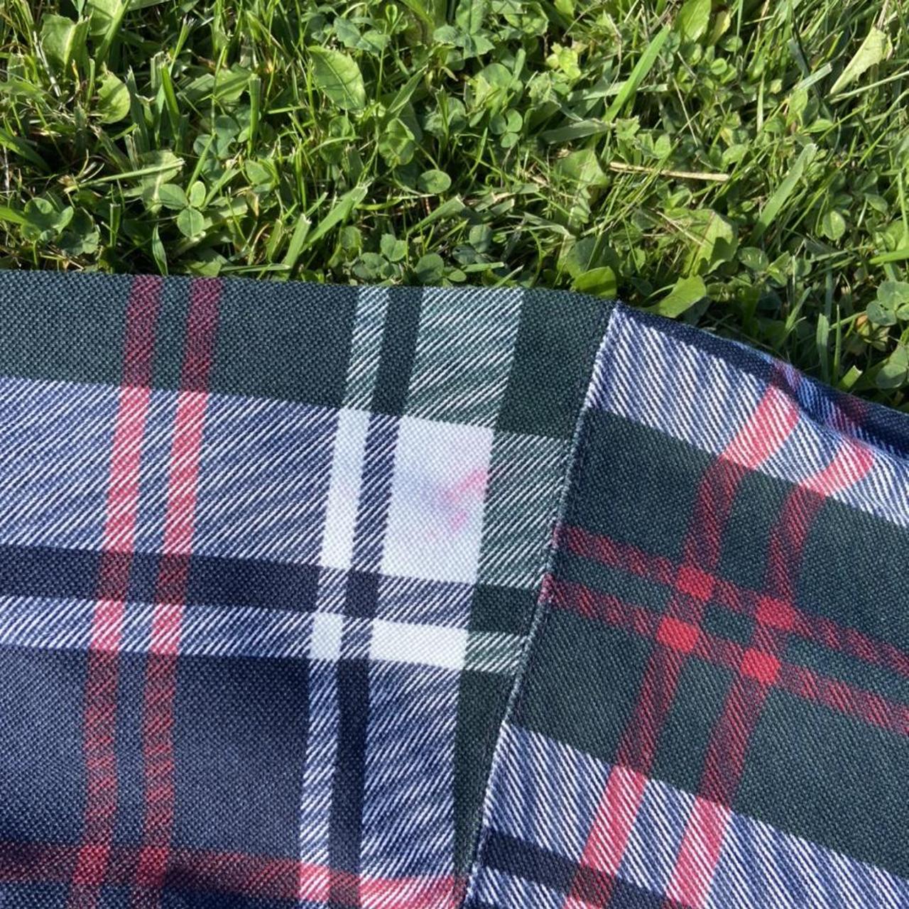 Plaid and Denim half button up shirt!! plaid body... Depop