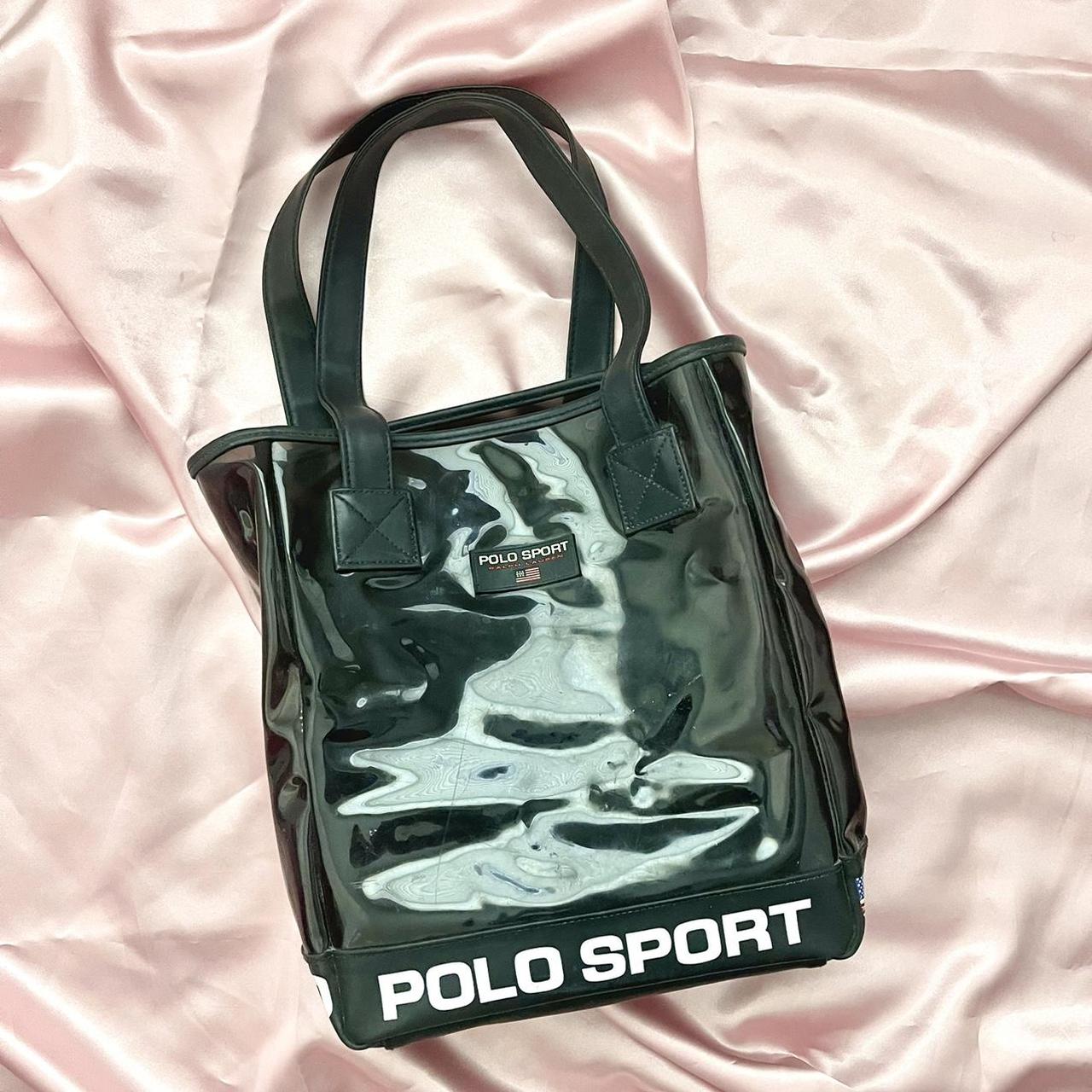 90’s Polo Sport Black PVC Shoulder bag Adorable... Depop