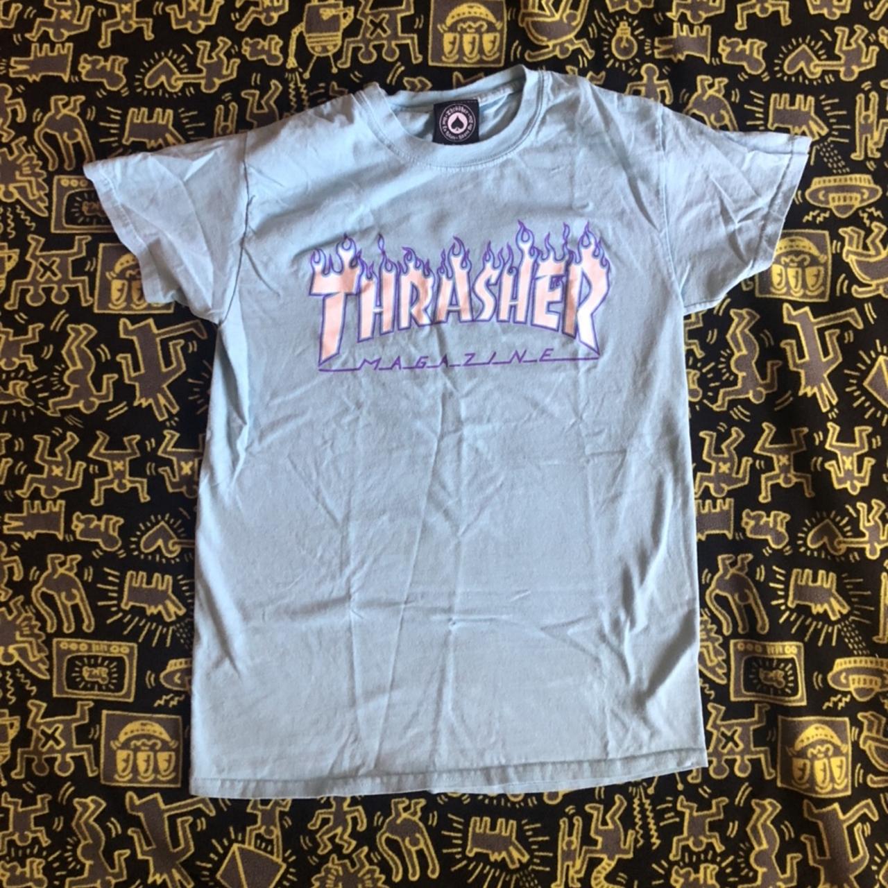 Light blue 2025 thrasher shirt