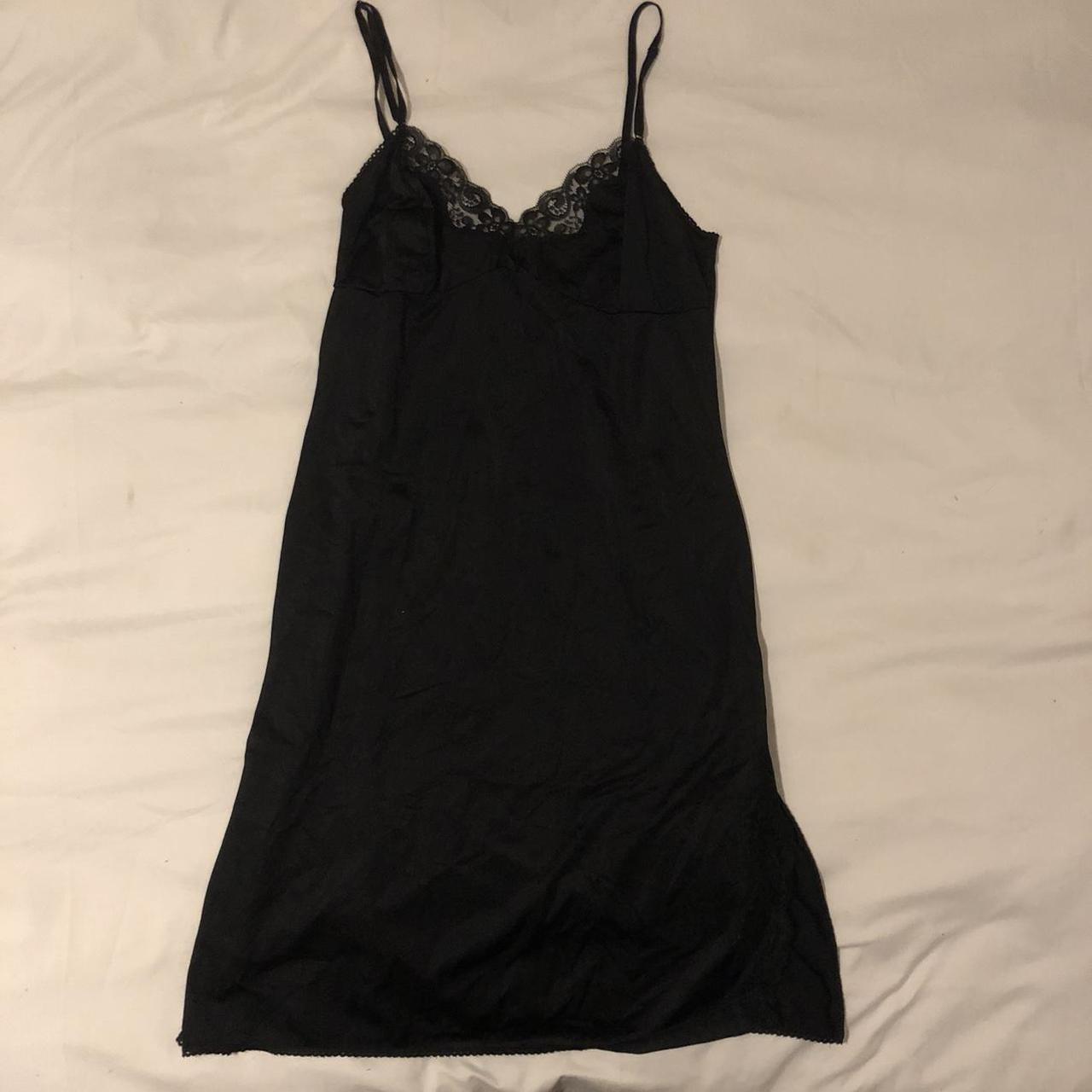 gorgeous black lacey slip dress