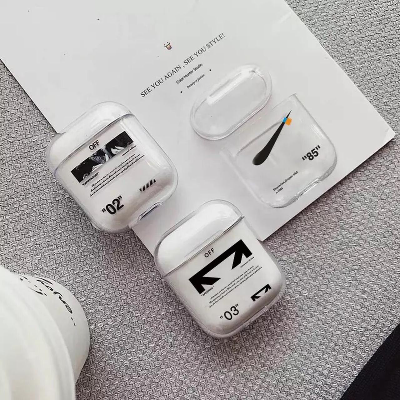 Cool off white AirPod case! Free shipping worldwide... - Depop