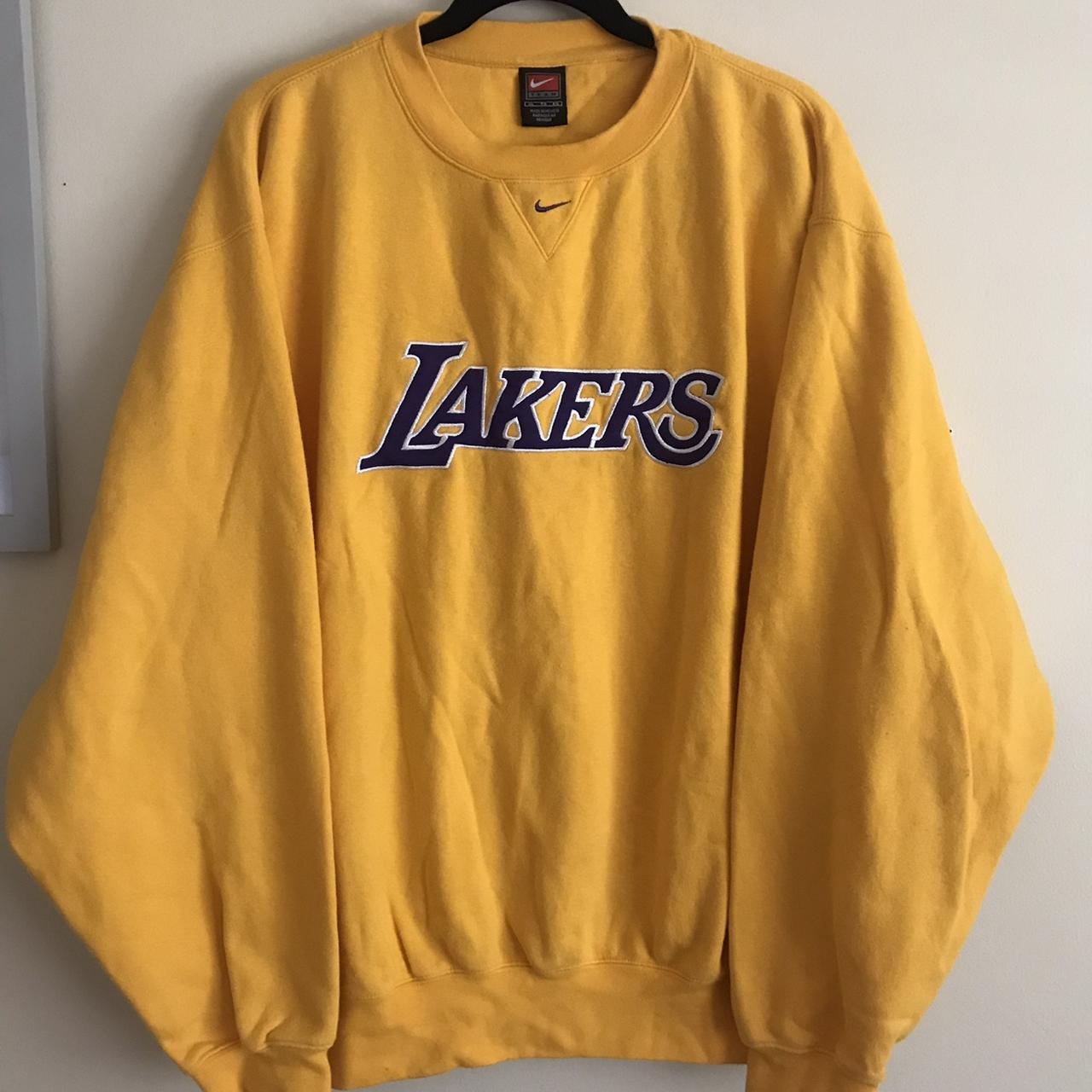 Vintage Nike Lakers Crewneck Sweatshirt Size XL - Depop