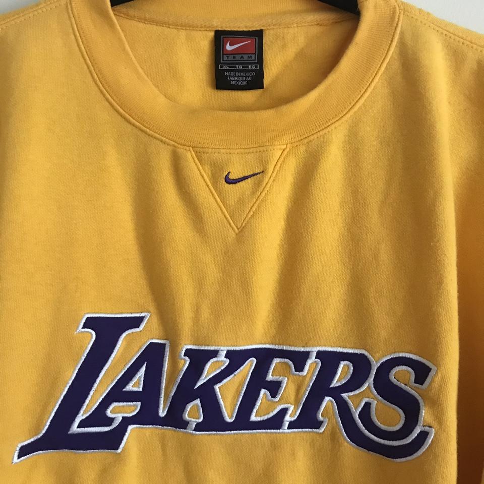 Vintage 90s nike lakers pullover Nike team warm up - Depop