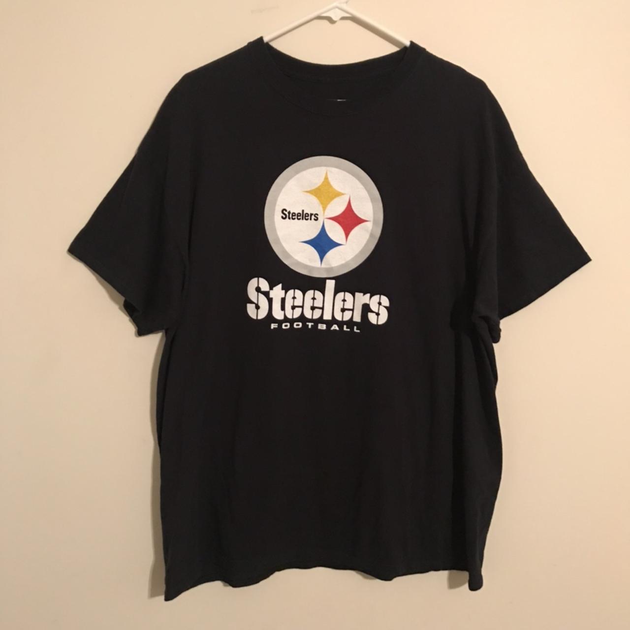 Pittsburgh Steelers Shirt Size L Men's Black NFL Team Apparel Long