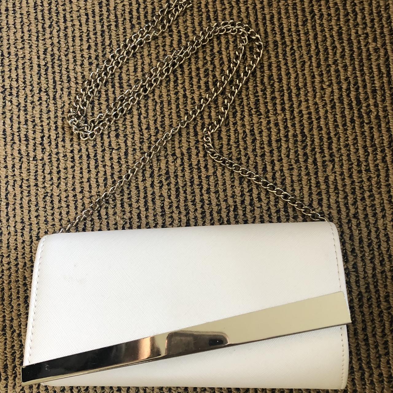 White Collette clutch purse, used... - Depop