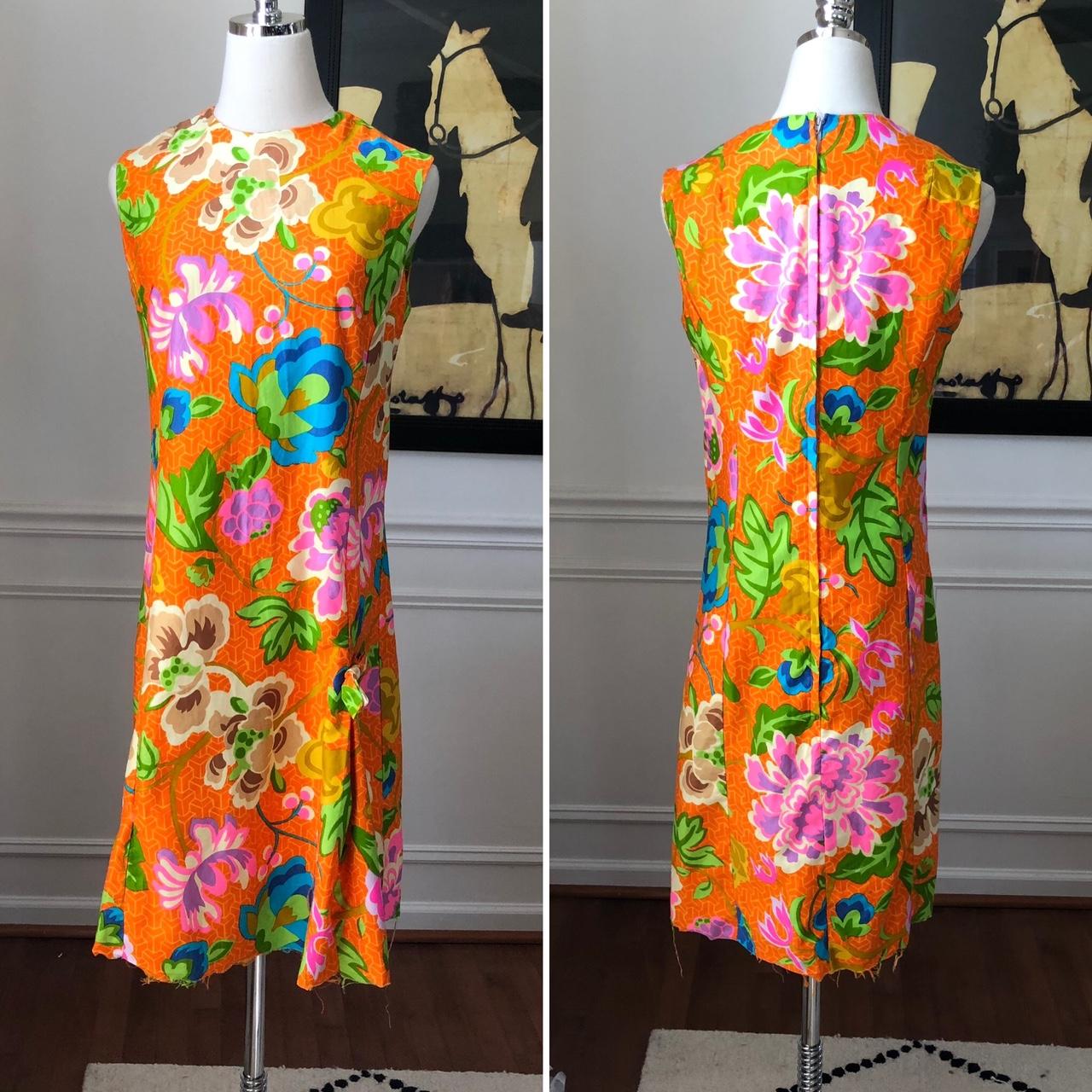 Vintage 1960s Evelyn Pearson bold and bright mod... - Depop