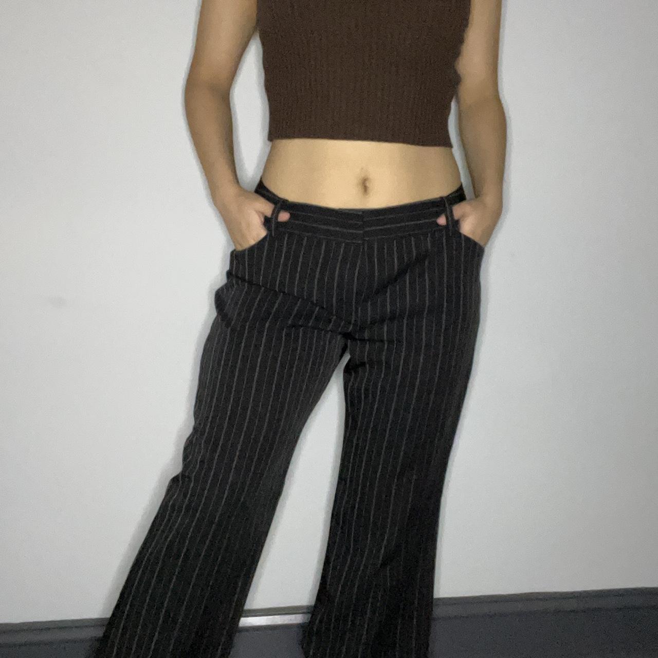 Pants | Pinstripe trousers - OLIVETI Grey/Cream Var - Luisa Spagnoli Womens  * Mildred Goytia