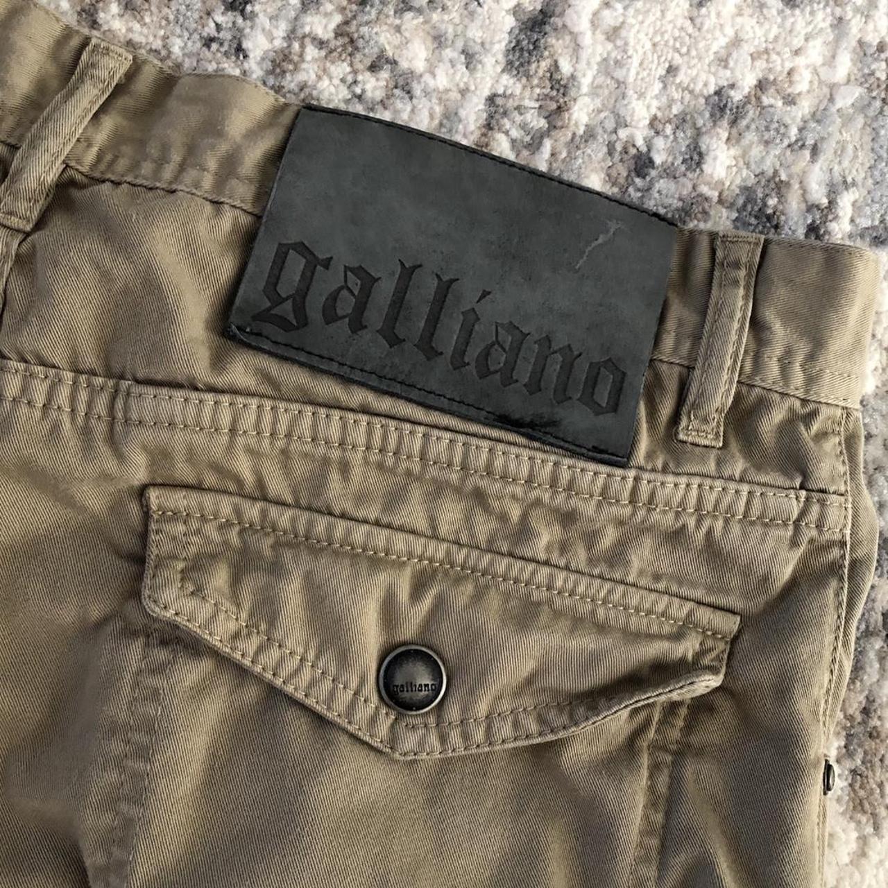 Galliano Men's Tan and Black Trousers