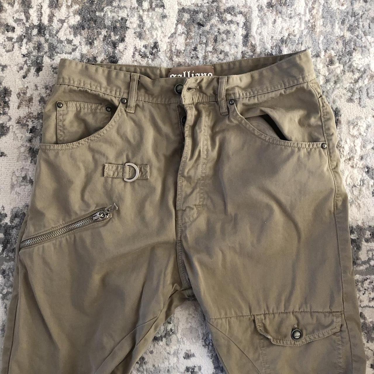 Galliano Men's Tan and Black Trousers (2)