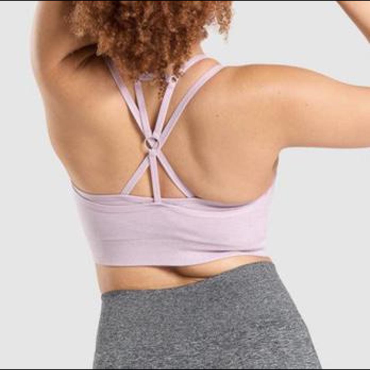 Gymshark Adapt Marl Seamless Sports Bra in Light... Depop