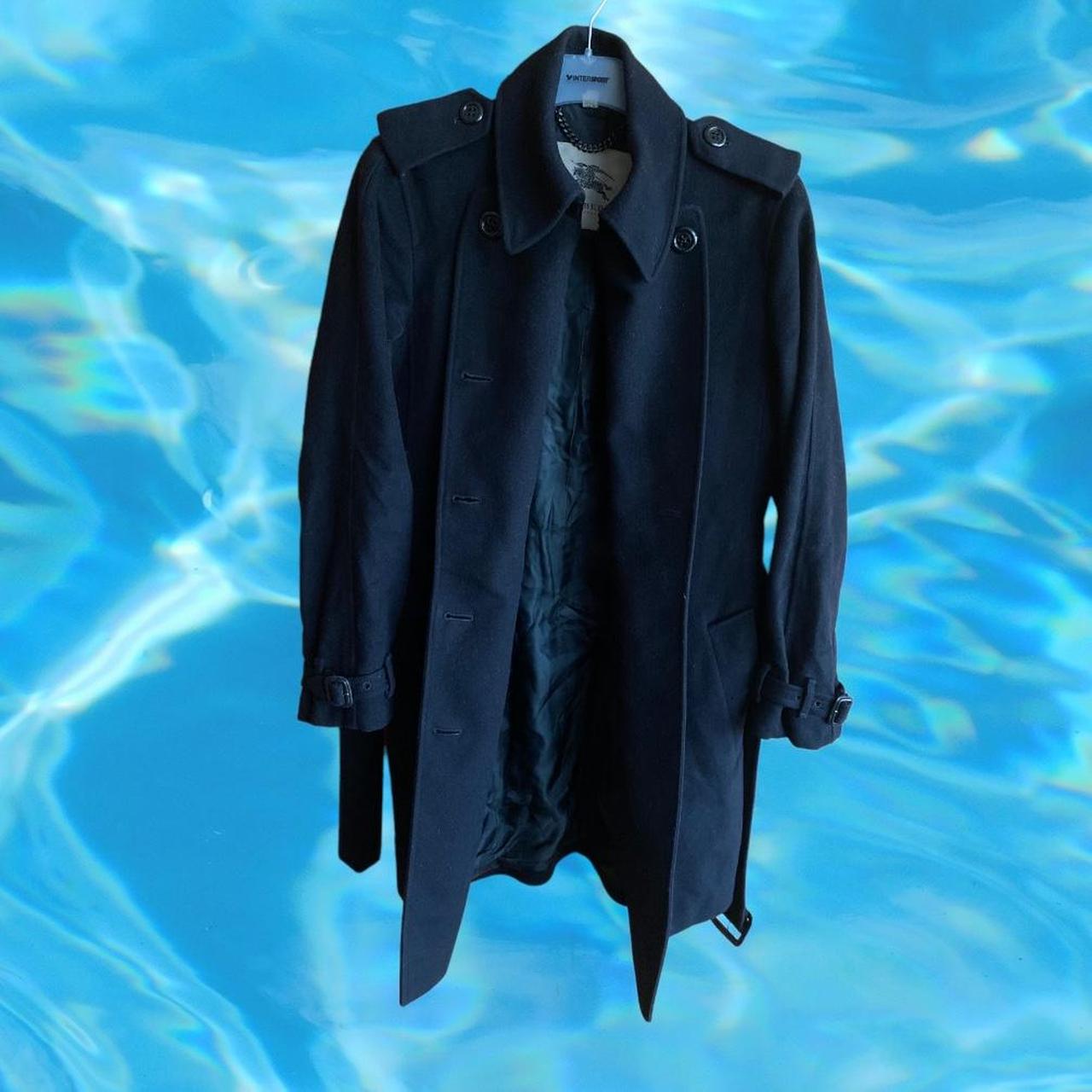 BURBERRY BLUE LABEL BLACK PEACOAT JACKET CHEST 34”... - Depop