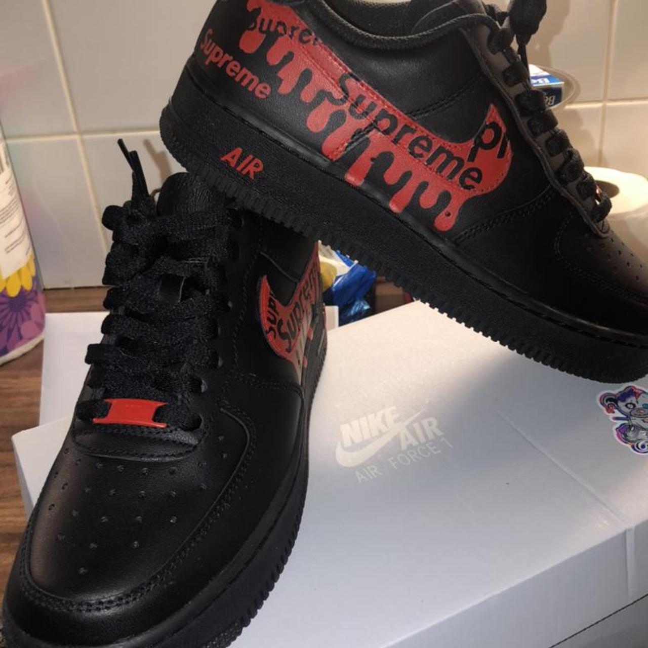 Custom supreme outlet shoes