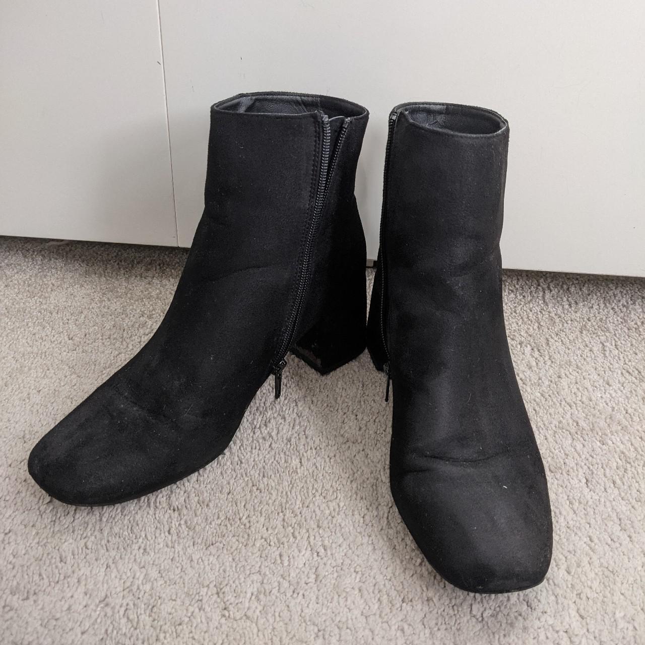 New Look black boots. Faux suede. Size 7. Great... - Depop