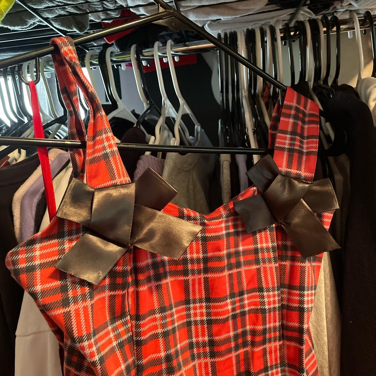 SIZE SMALL DR FAUST (dolls kill) RED AND BLACK PLAID... Depop