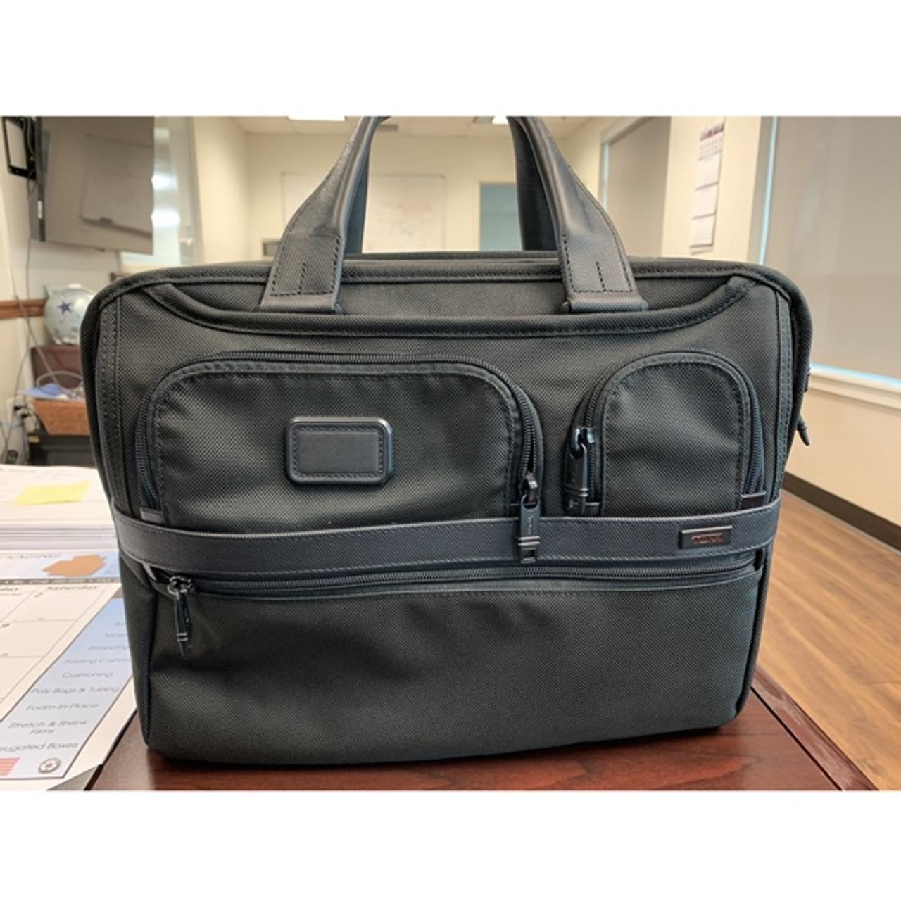 Tumi Briefcase, Perfect condition, never used! - Depop