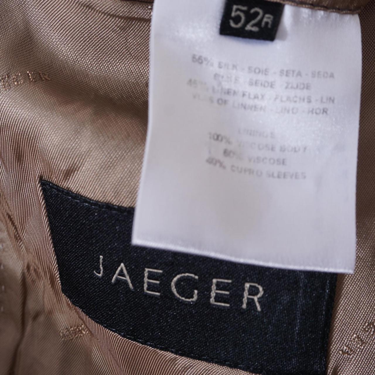 Jaeger London Silk Linen Jacket 52 R L / XL Beige... - Depop